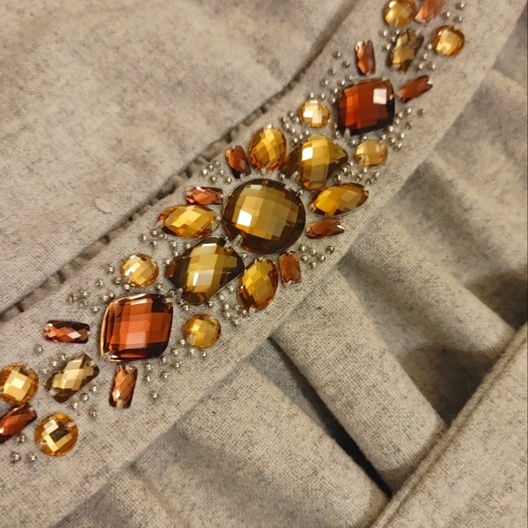 Banana Republic grey wool and rhinestoned party dress Size 8 - Picture 5 of 15